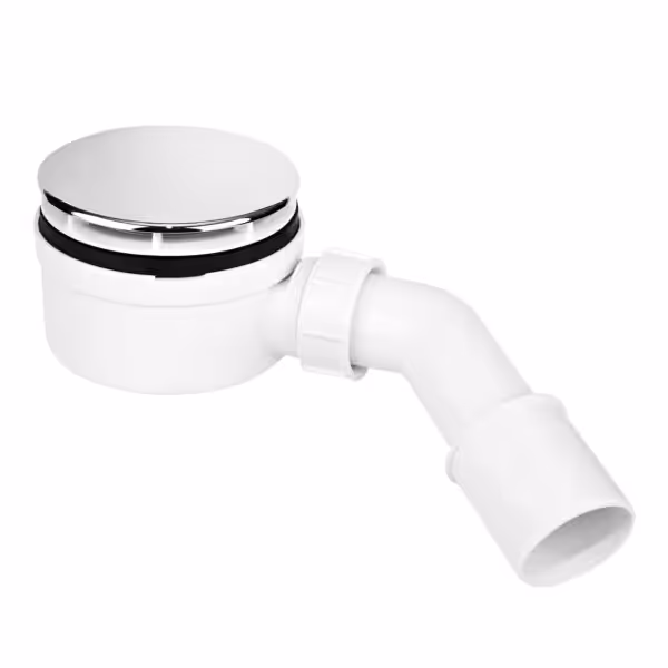 Syfon brodzikowy niski chrom