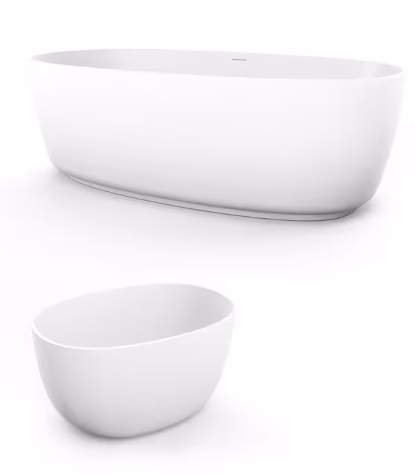 Zestaw umywalka VIDRIO CINCO i  wanna CINCO