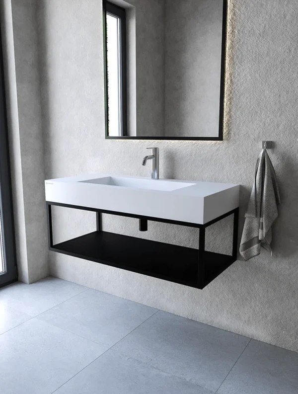 Stelaż 100 cm z półką  pod umywalkę