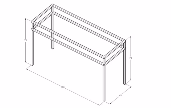 Stelaż stojący 120 cm pod umywalkę