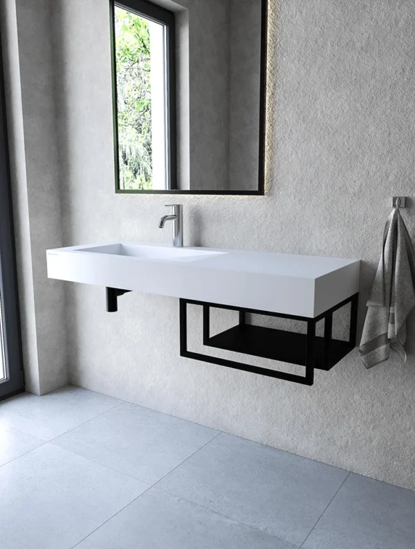 Mały stelaż wiszący pod umywalkę 120 cm