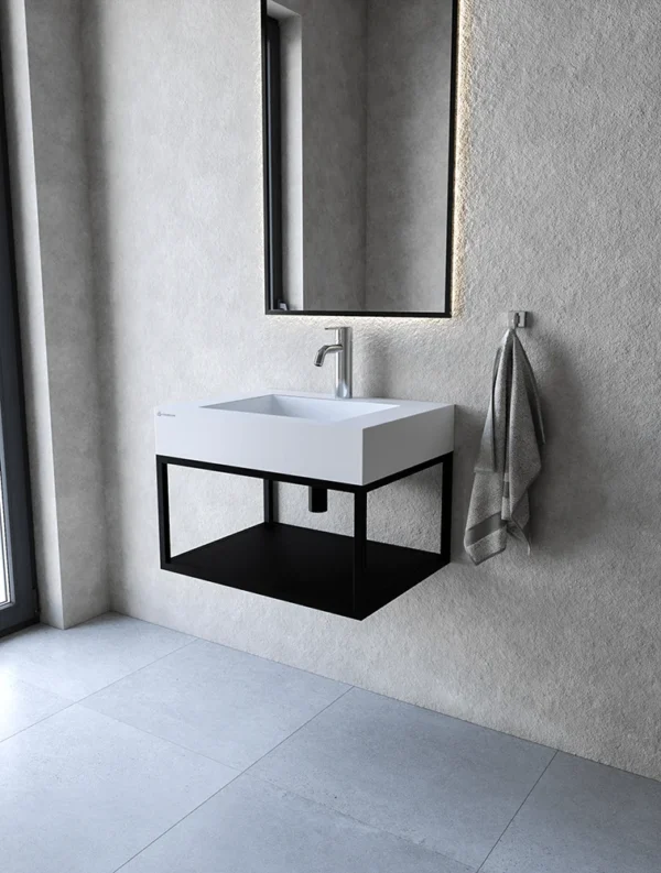 Stelaż 60 cm z półką  pod umywalkę