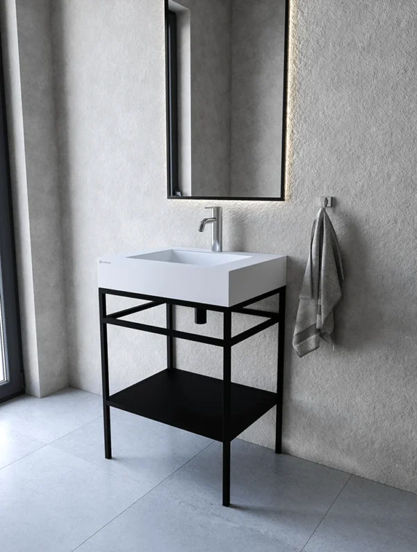 Stelaż stojący z półką 60 cm pod umywalkę