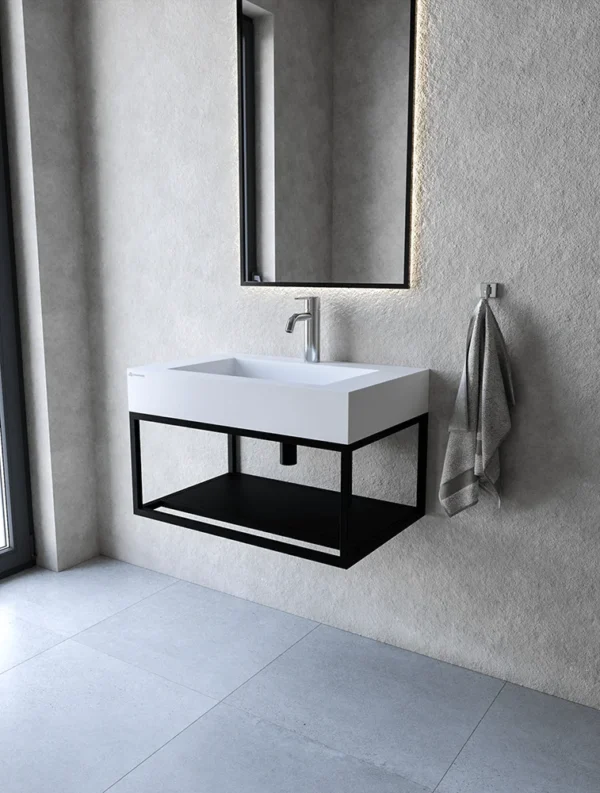 Stelaż 70 cm z półką i wieszakiem na ręcznik pod umywalkę