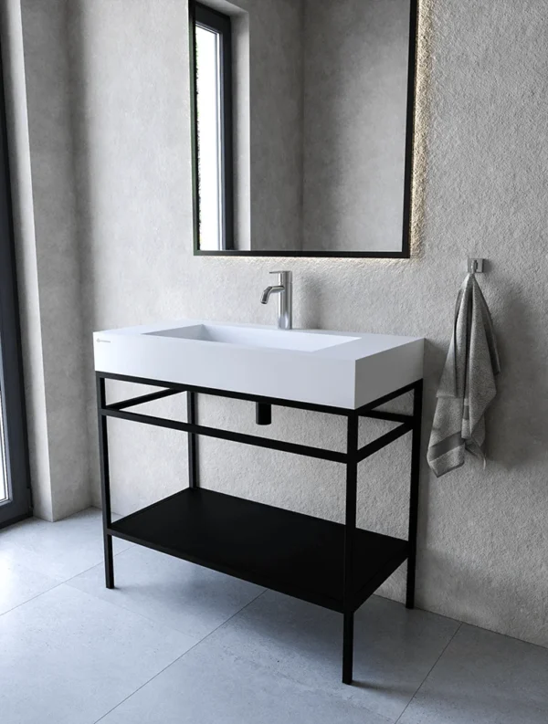 Stelaż stojący z półką 90 cm pod umywalkę