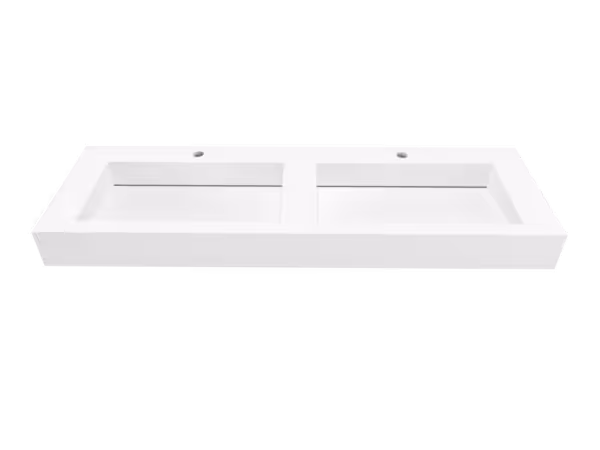 Umywalka podwójna z odpływem liniowym Wymiary 140x45x12 cm