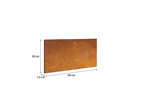 Panele Cor-tech™ ze stali Corten® do wnętrz 60 x 30 cm