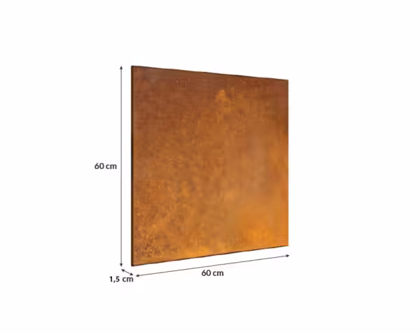 Panele Cor-tech™ ze stali Corten® do wnętrz 60 x 60 cm