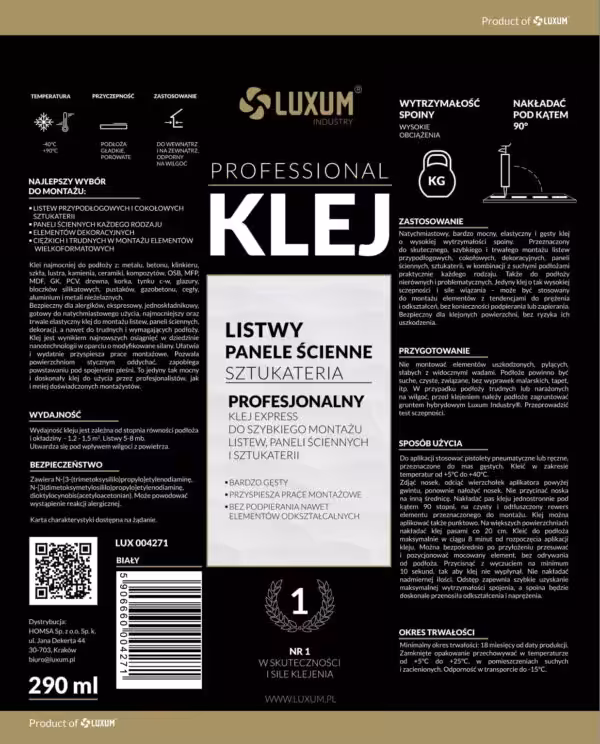 Klej Express do montażu płytek lustrzanych