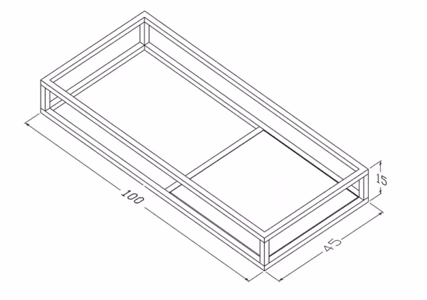 Stelaż wiszący 100 cm pod umywalkę