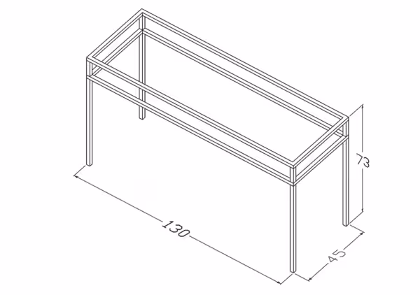 Stelaż stojący 130 cm pod umywalkę
