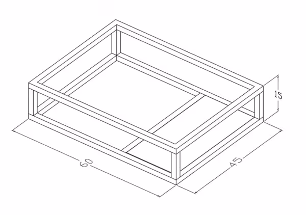 Stelaż wiszący 60 cm pod umywalkę