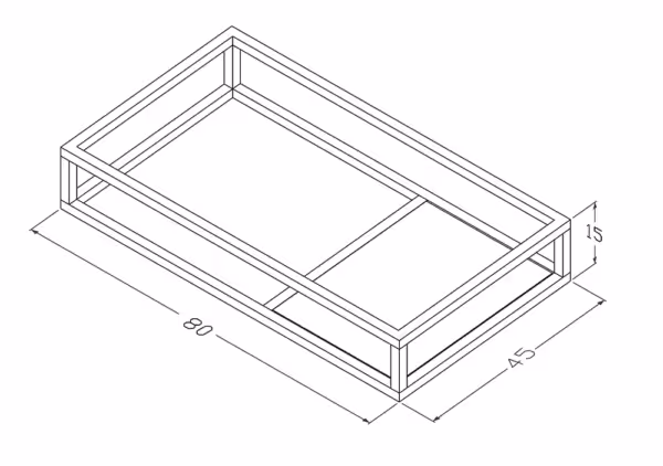 Stelaż wiszący 80 cm pod umywalkę