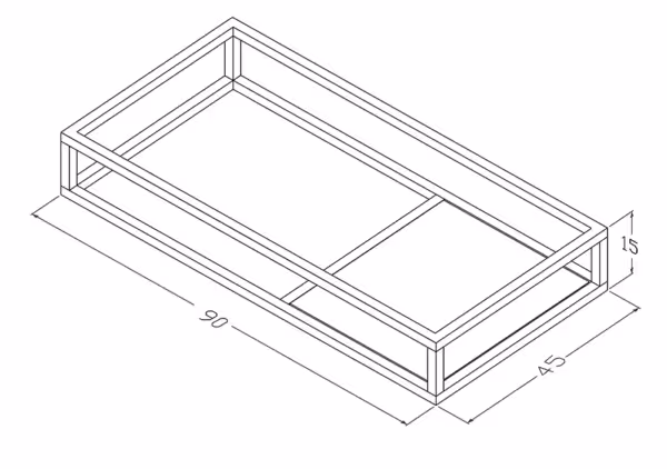 Stelaż wiszący 90 cm pod umywalkę